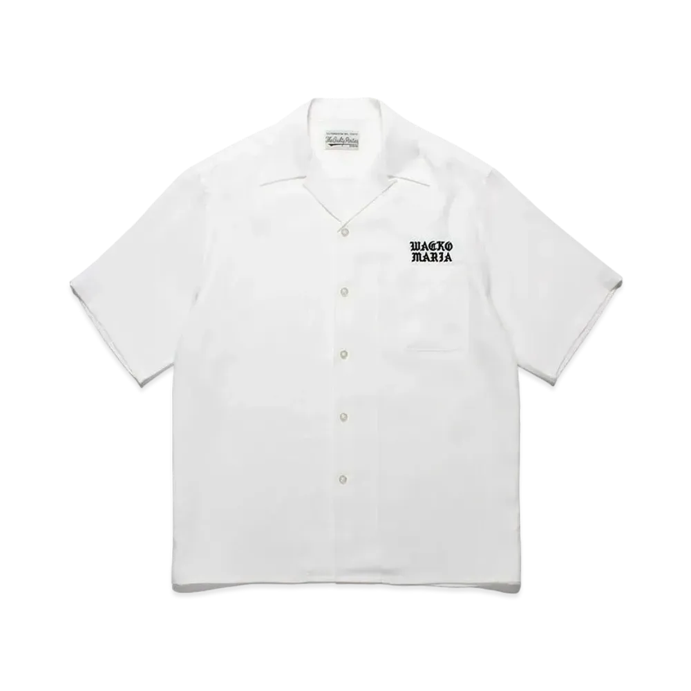 WACKO MARIA 50's Open Collar Shirt "White"