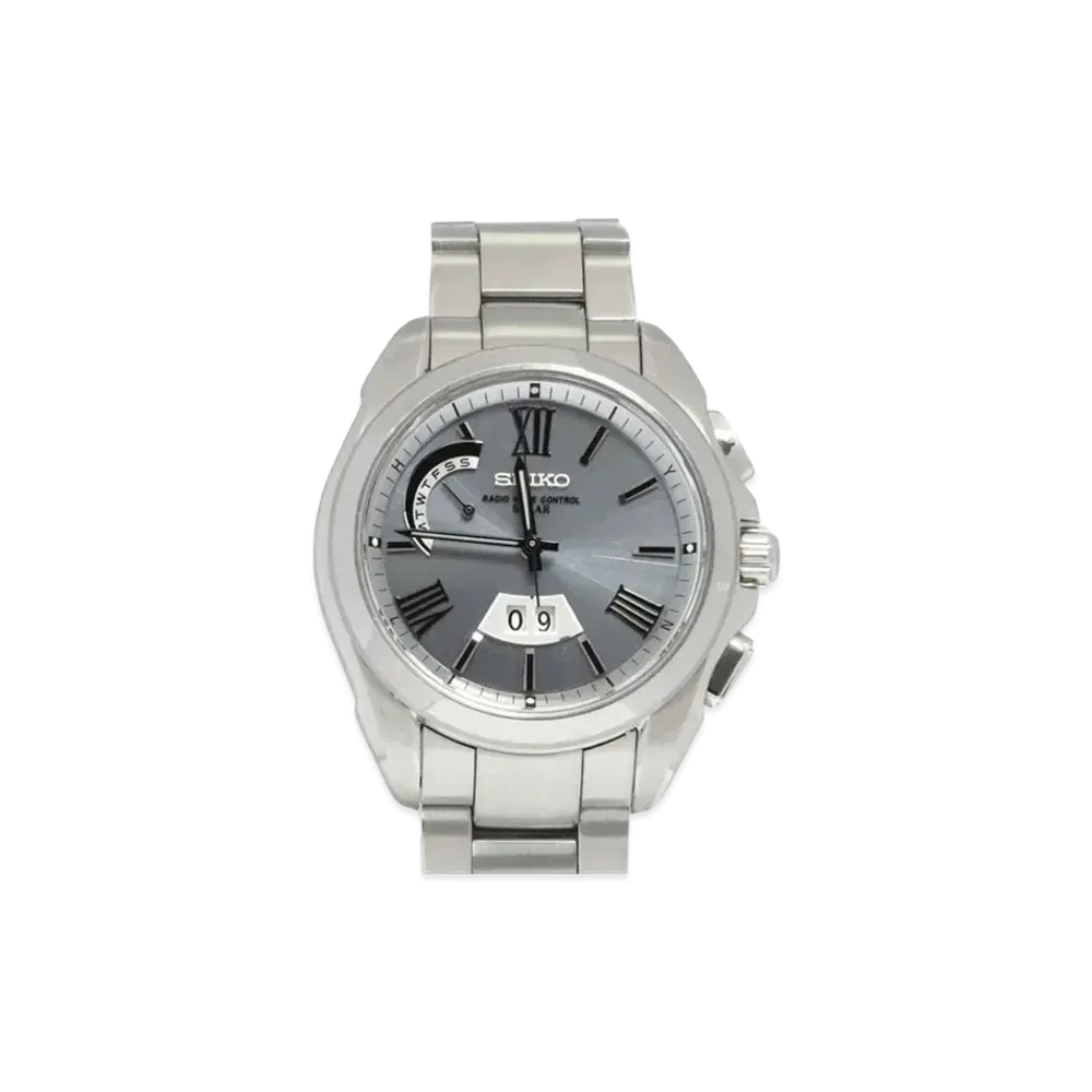 SEIKO Brightz Solar Radio Big Calendar "Silver" SAGA079
