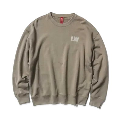 BEAMS JAPAN x LOOPWHEELER Exclusive Hanging Fleece Loose Crew Neck Sweatshirt "Cement"