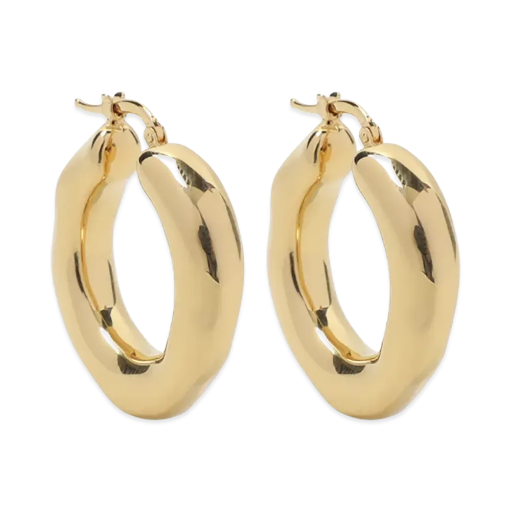 Jil Sander Women's Brass Earrings "Gold"