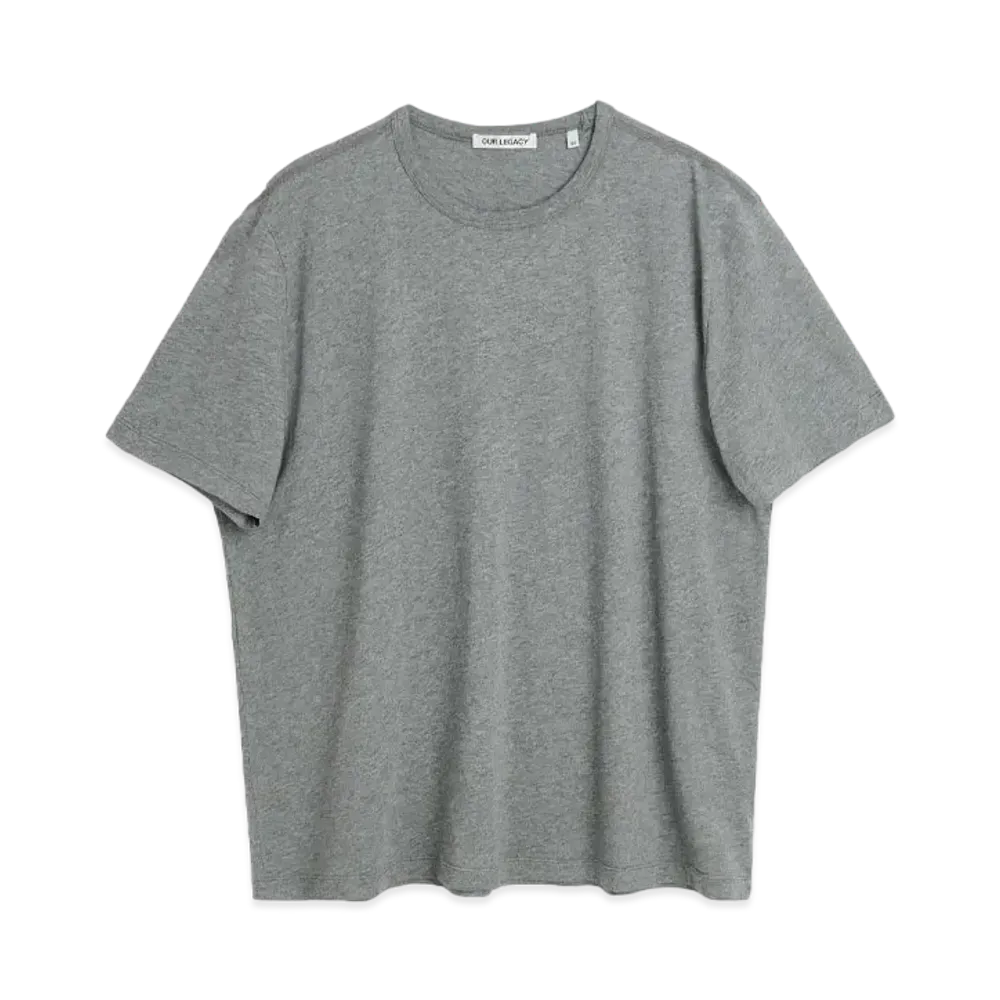 OUR LEGACY New Box T-Shirt Melange Clean Jersey "Grey"