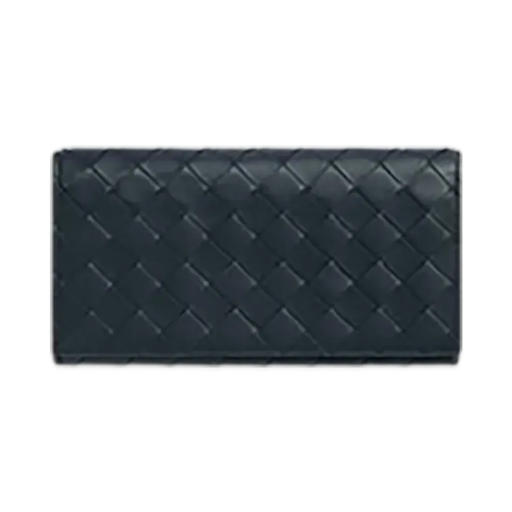 Bottega Veneta Intrecciato With Coin Purse Long Wallet "Shadow/Olive Oil"