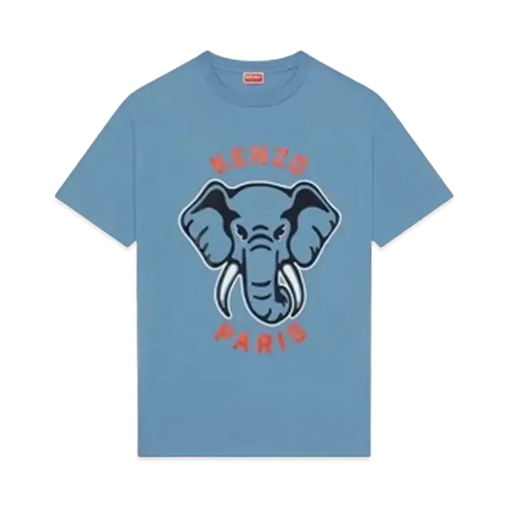 KENZO 'VARSITY JUNGLE' Elephant Oversized T-Shirt Men's "Cyan"