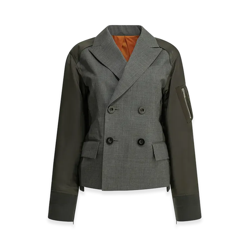 sacai Women's Nylon Blazer "Gray"