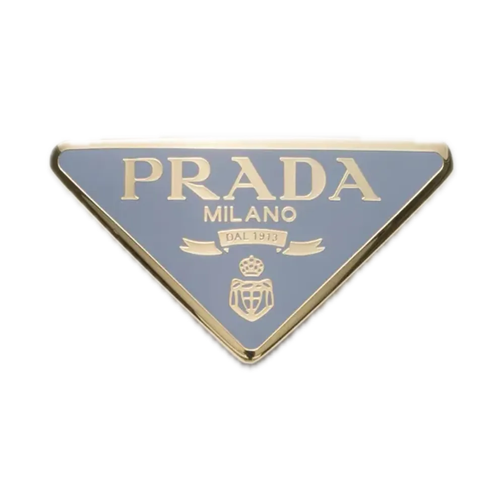 PRADA Metal Hair Clip "Pearl Gray"