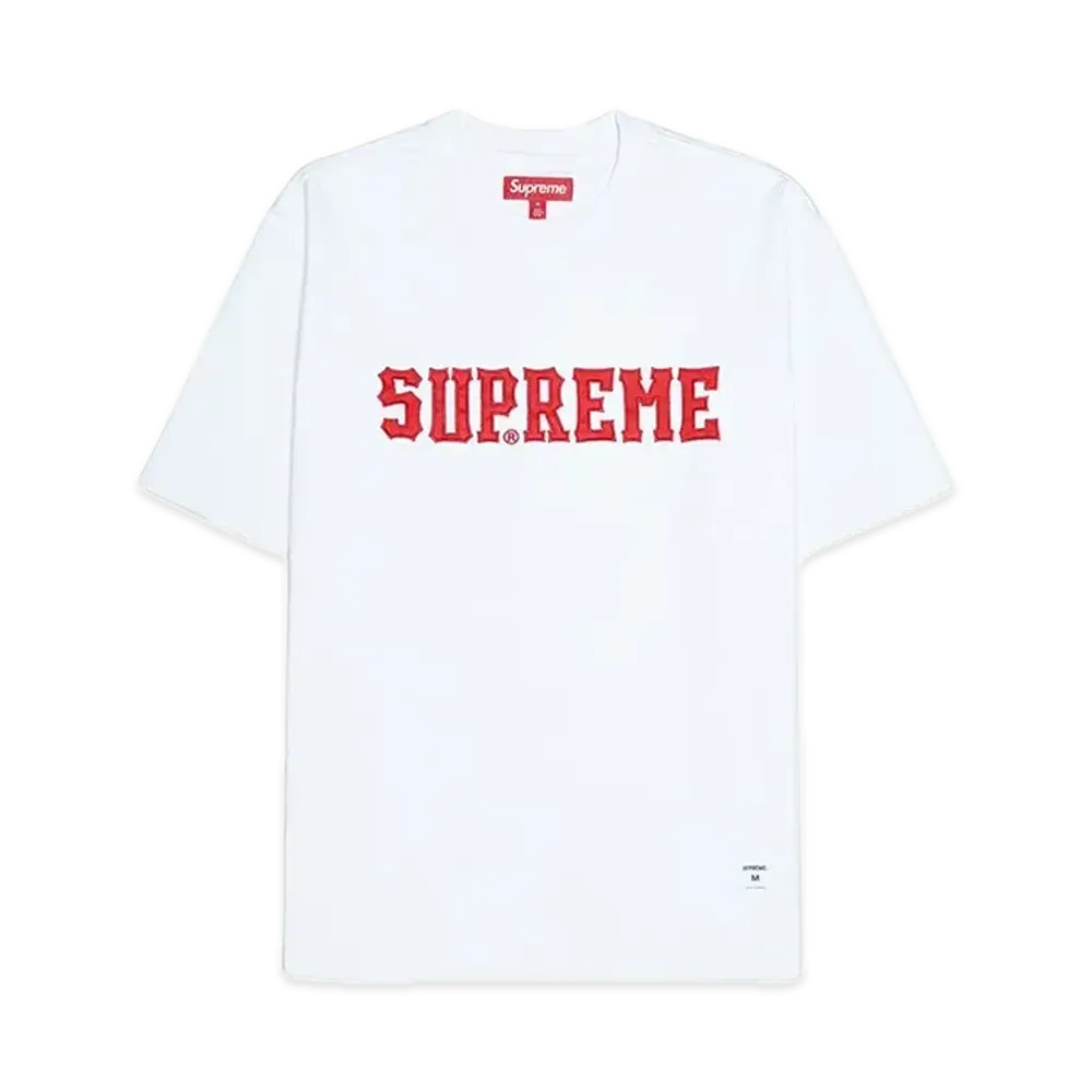 Supreme Twill Applique S/S Top "White"