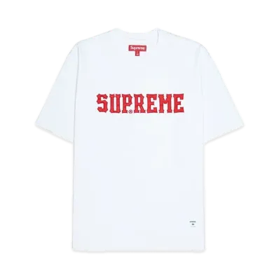 Supreme Twill Applique S/S Top "White"