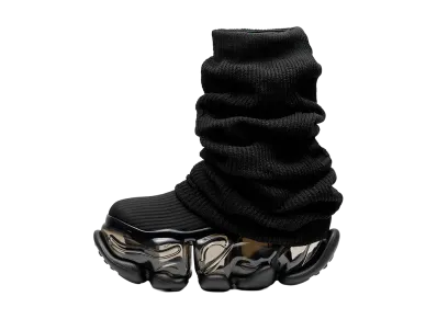 grounds Women's SKYSCRAPER LOOSE SOCKS KNIT "Black"