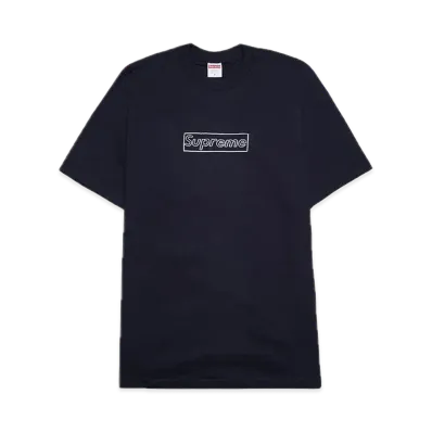 Supreme x KAWS Chalk Logo Tee "Navy"