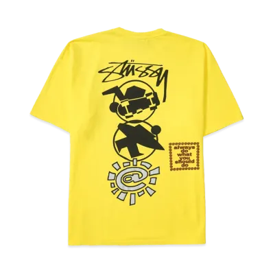 Stussy x Always Do What You Should Do Stack Tee "Yellow"