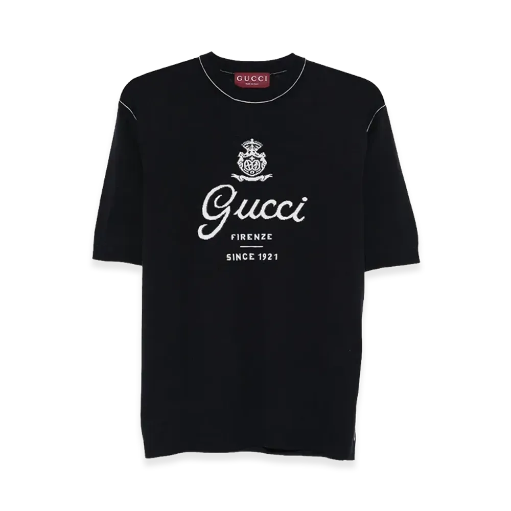 GUCCI Short Sleeve Crew-Neck Sweater "Black"