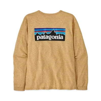Patagonia Women's Longsleep P-6 Logo Responsibility "Tan"