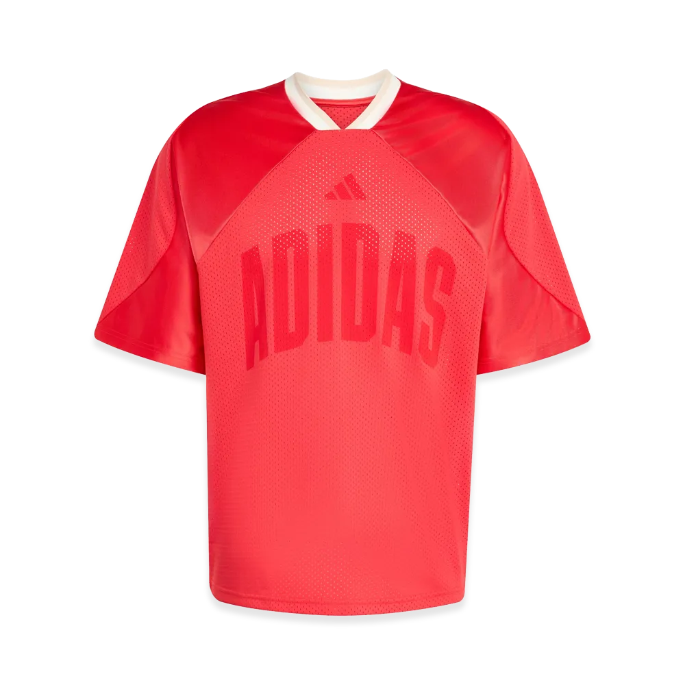 adidas Stadium Graphic Mesh Tee "Pure Ruby/Off White/Crystal Linen"