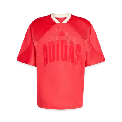 adidas Stadium Graphic Mesh Tee "Pure Ruby/Off White/Crystal Linen"