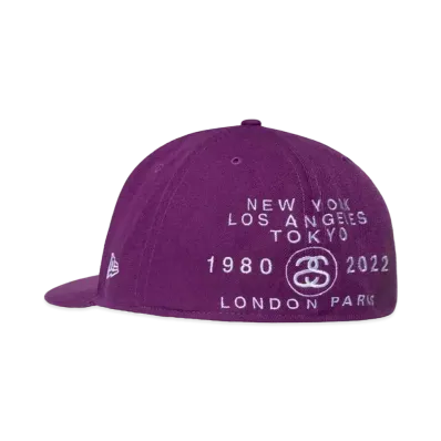 Stussy World Tour New Era Cap "Grape"