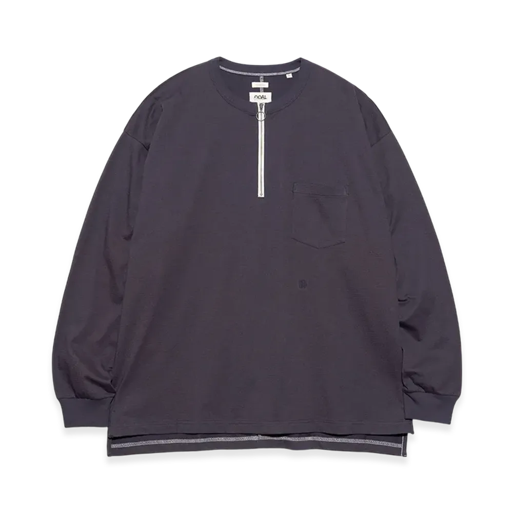 nanamica Half Zip L/S Tee "VintageNavy"