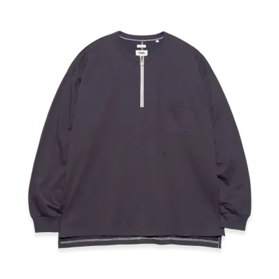 nanamica Half Zip L/S Tee "VintageNavy"
