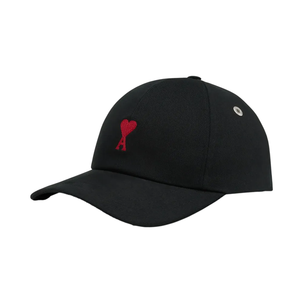 AMI PARIS Ami de Coeur Embroidered Cap "Black"