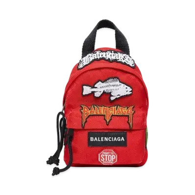 BALENCIAGA Explorer Mini Backpack "Red"