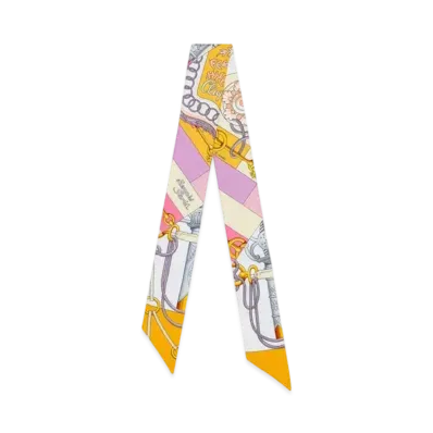 Hermes Cliquetis Twilly "Bouton D'or/Mauve/Rose"