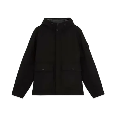 Stone Island 454F4 Wool Nylon Flannel_Stone Island Ghost "Black"