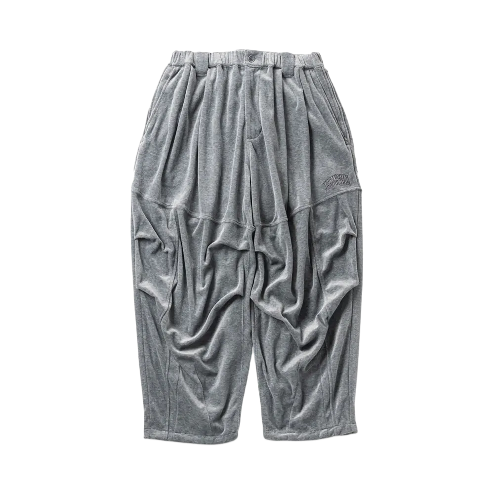 TIGHTBOOTH Velour Balloon Pants "Heather Gray"