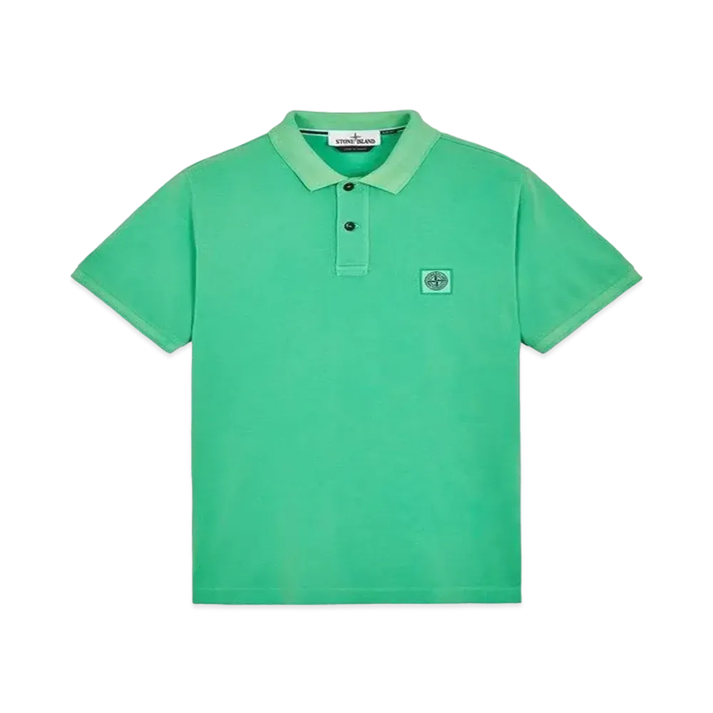 Stone Island 22S67 COTTON PIQUE PIGMENT DYED_SLIM FIT "Green"