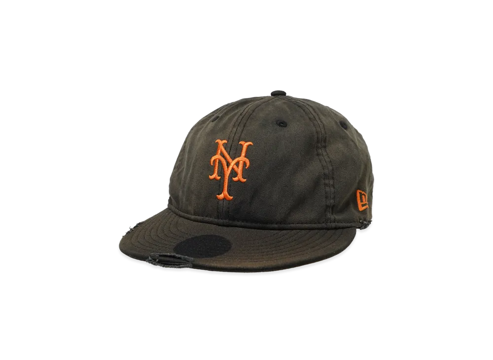NEW ERA Powered by GORO NAKATSUGAWA (MIN-NANO) 9Thirty New York Mets Damage / Packable Visor / Monterey Wash "Black"
