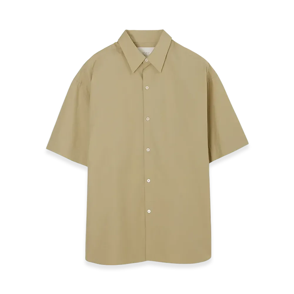 STUDIO NICHOLSON Short Sleeve Shirt Sorono "Sand"