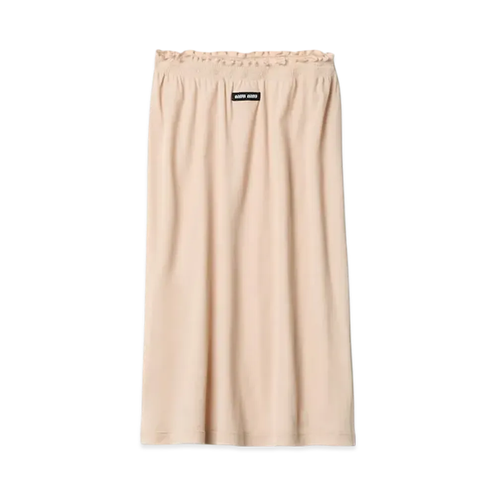 MIU MIU Women's Ribbed Jersey Skirt "Cameo"