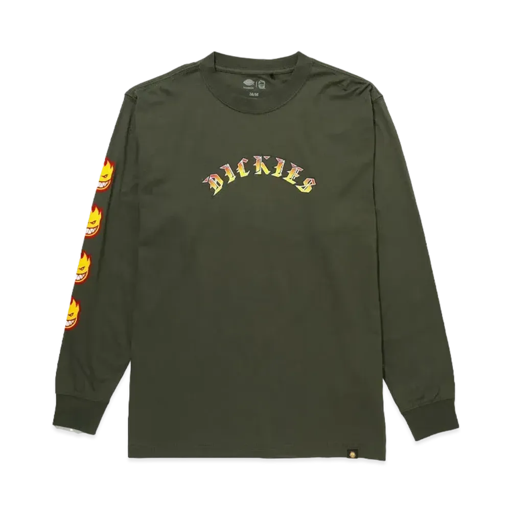 Dickies x Spitfire L/S T-Shirts "Olive Green"
