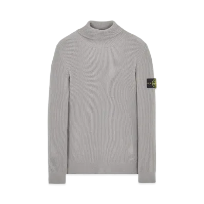 Stone Island 525C2 FULL RIB PURE WOOL "Pearl Grey"