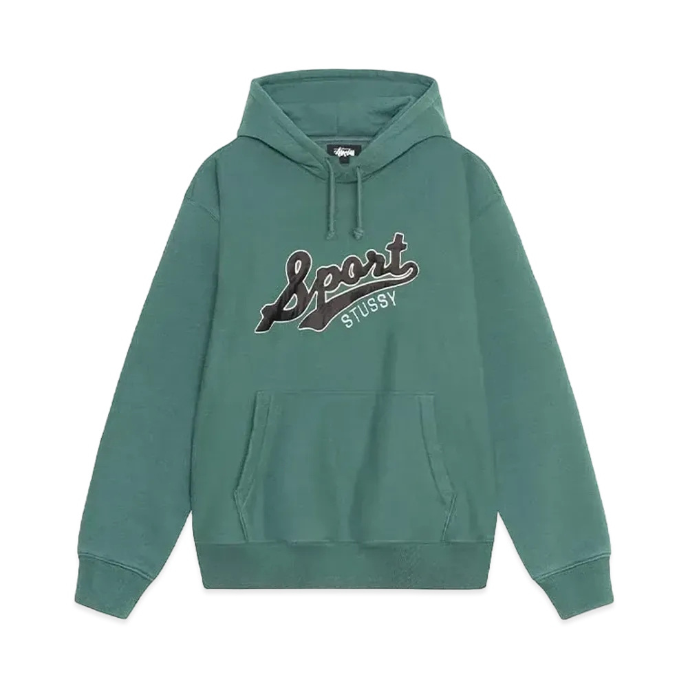 Stussy Satin Patch Oversized Hoodie "Green" (FA24)