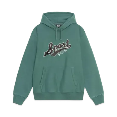 Stussy Satin Patch Oversized Hoodie "Green" (FA24)