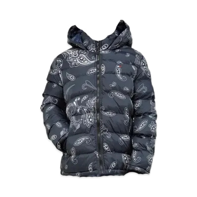 TOMMY HILFIGER Nylon Hooded Puff Blouson "Black"