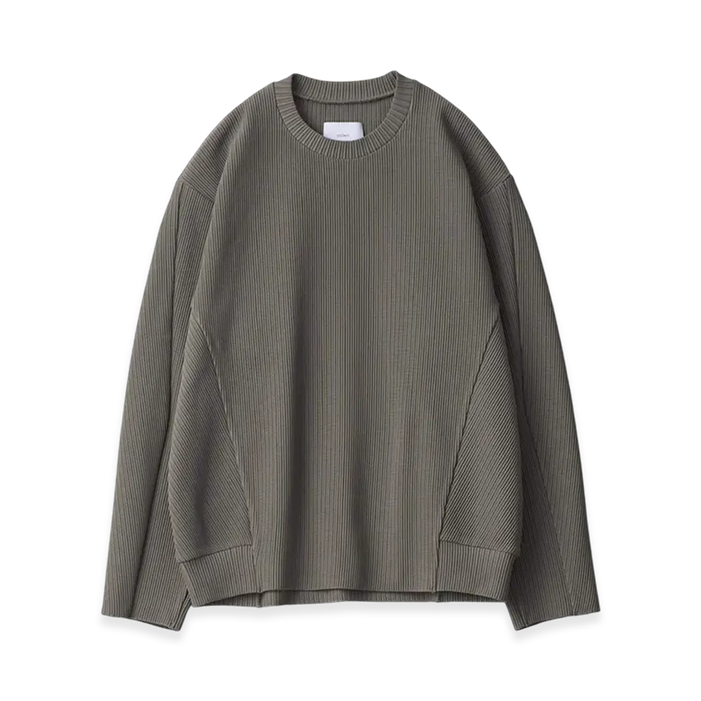 ssstein Gradation Pleats Twist Sleeve LS "Taupe Grey"