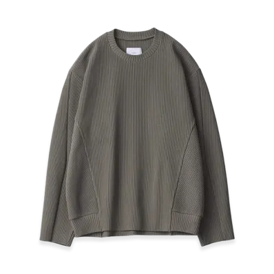 ssstein Gradation Pleats Twist Sleeve LS "Taupe Grey"