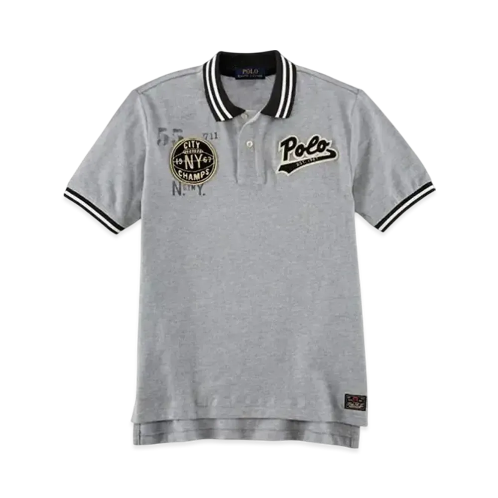 Polo Ralph Lauren Kids Cotton Mesh Baseball Polo "Grey"