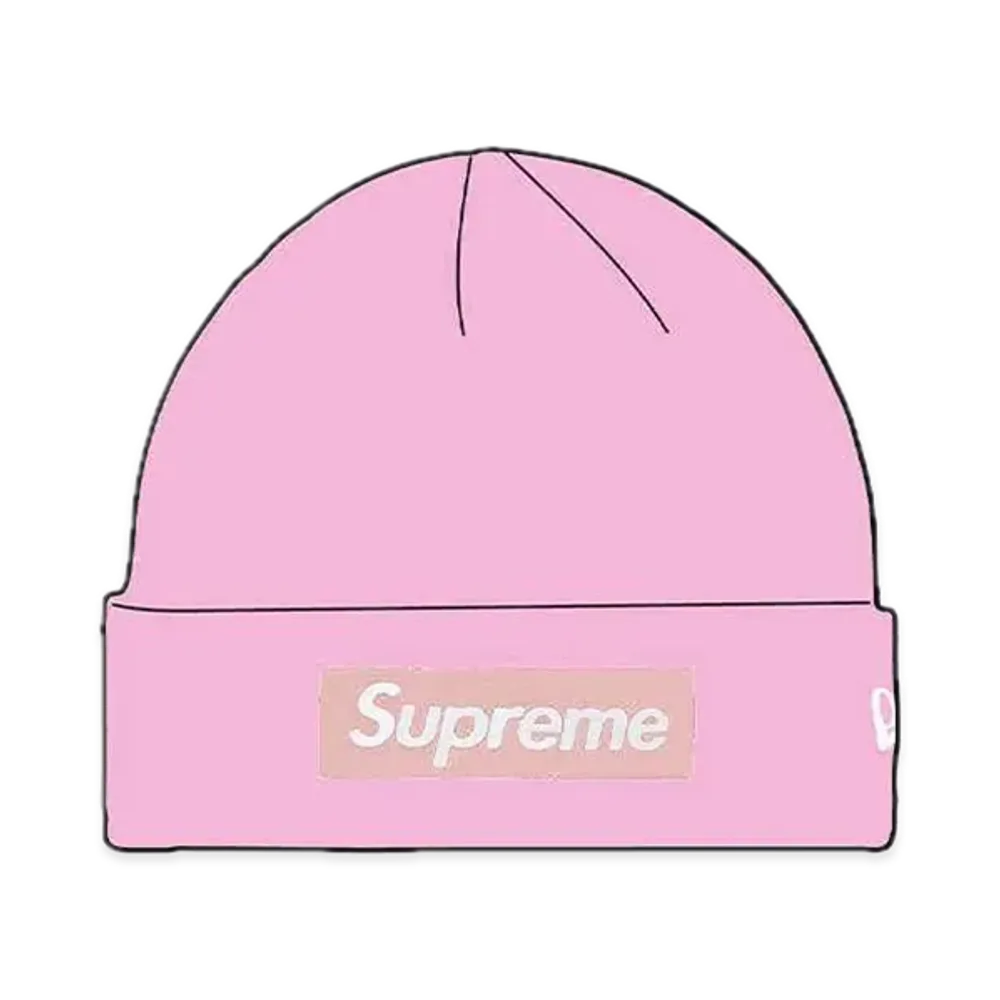 Supreme 16FW New Era Box Logo Beanie "Pink"