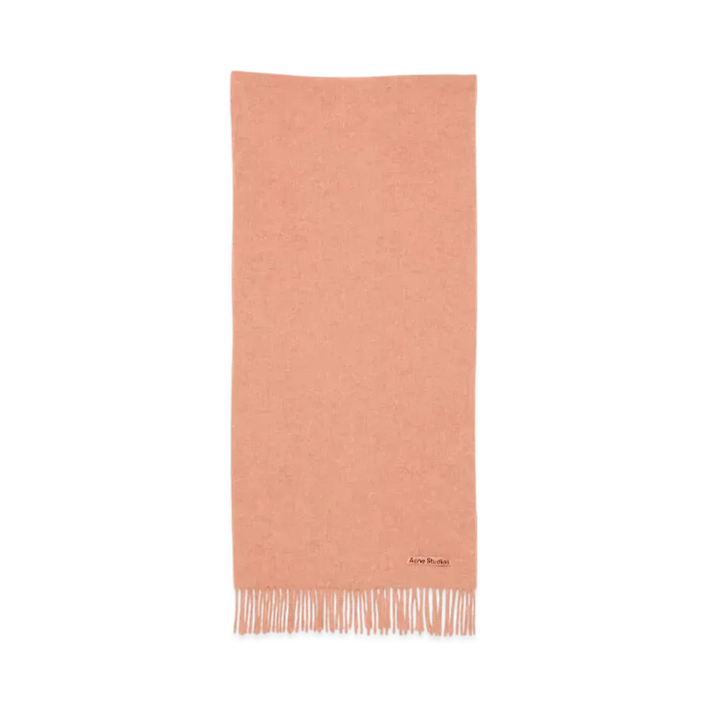 Acne Studios Fringed Wool Scarf - Narrow "Rose Melange"