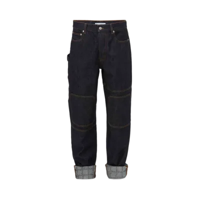 JW ANDERSON Logo Grid Hem Workwear Jeans "Indigo"