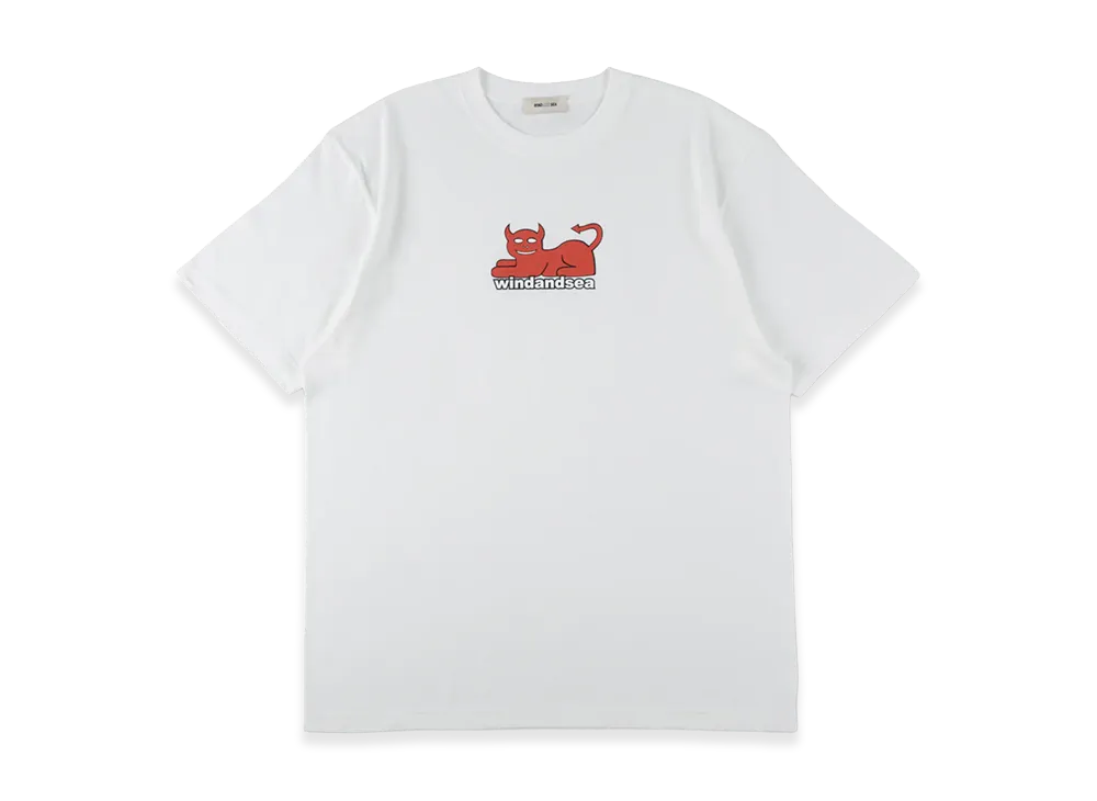 WIND AND SEA x Toy Machine Devil Cat Tee "White"