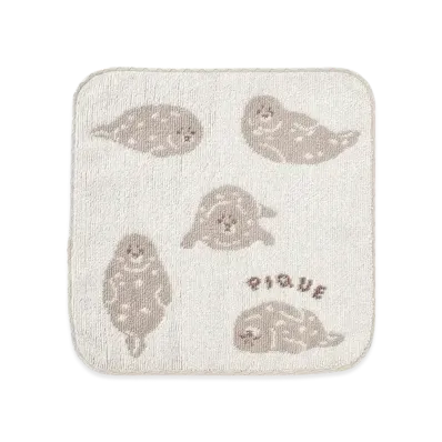 GELATO PIQUE Seal Jacquard Hand Towel "Off White"
