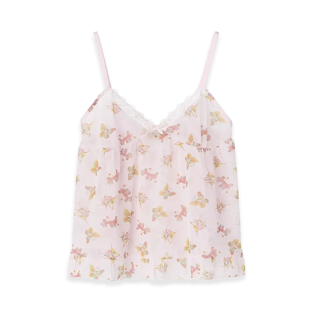 HYSTERIC GLAMOUR Bubbly Butterfly Camisole "Light Pink"