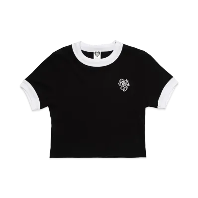 Girls Don't Cry OTSUMO PLAZA Exclusive Item GDC Logo Ringer Girls Tee "Black" / VERDY