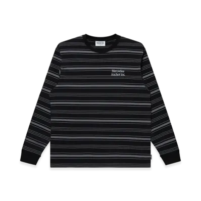 Mercedes Anchor inc. Multi Striped L/S Tee "Black"