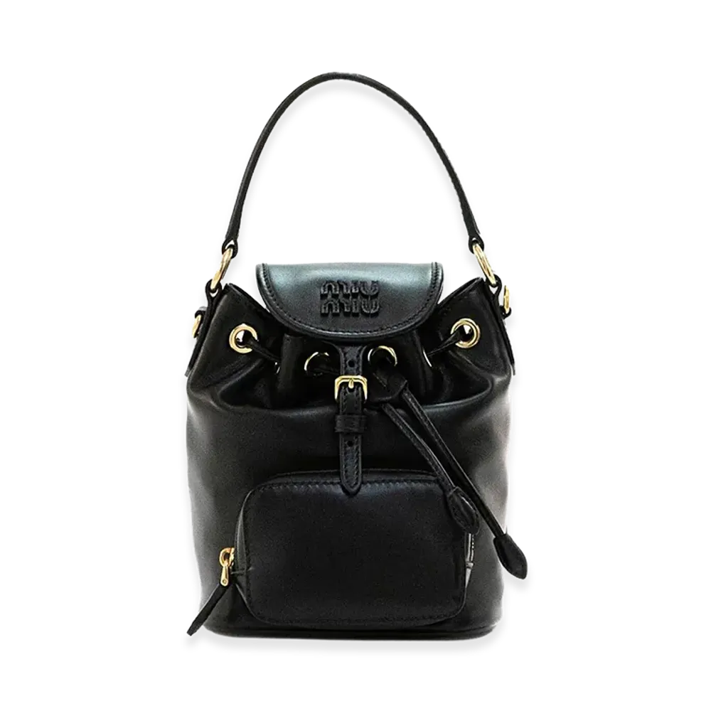 MIU MIU Women's Leather Mini Backpack "Black"