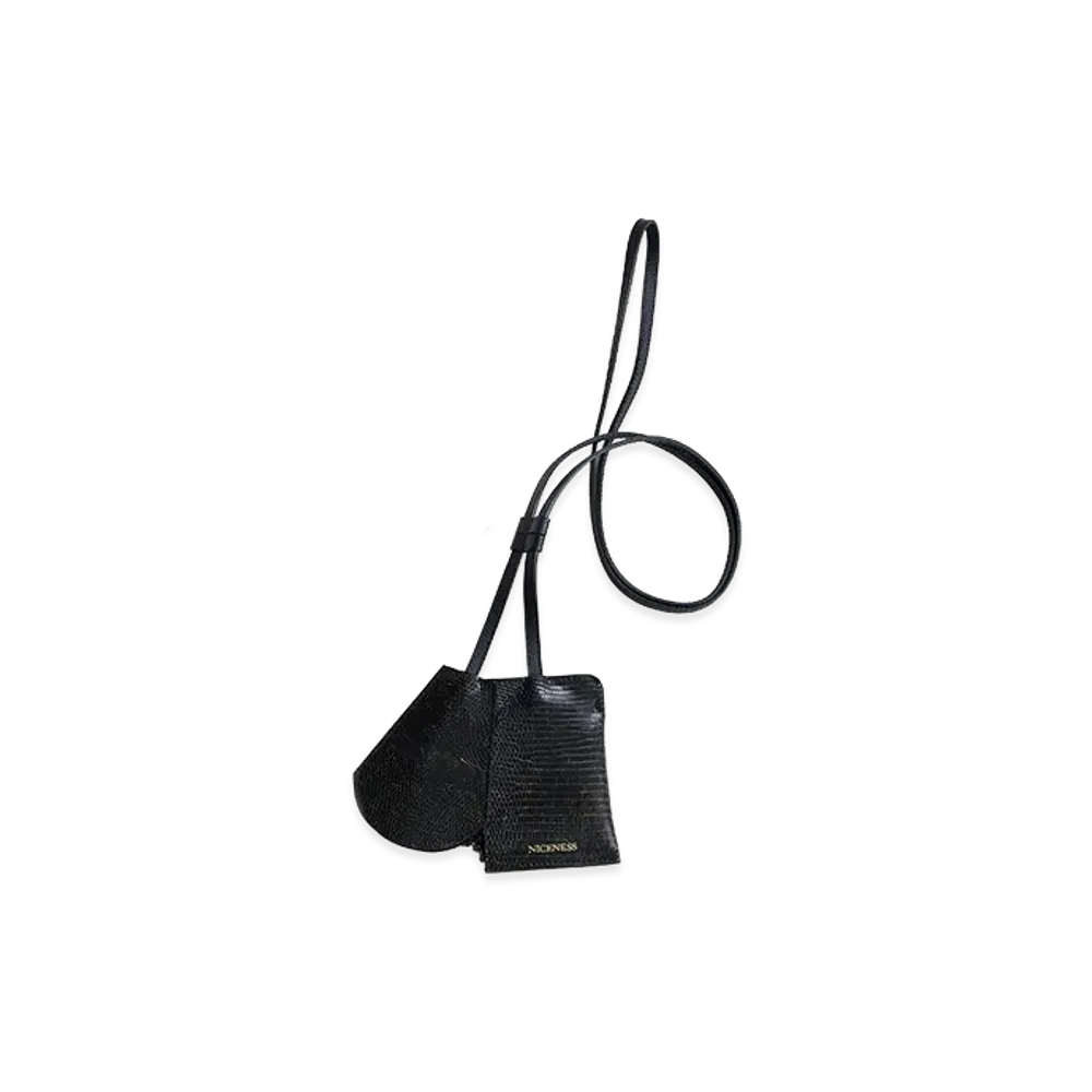 NICENESS Crafted From Deadstock Ring Python Leather "Black/Black"