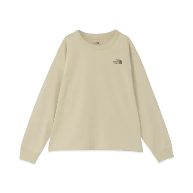 The North Face Kids Long Sleeve Field Small Logo Crew "Gravel"