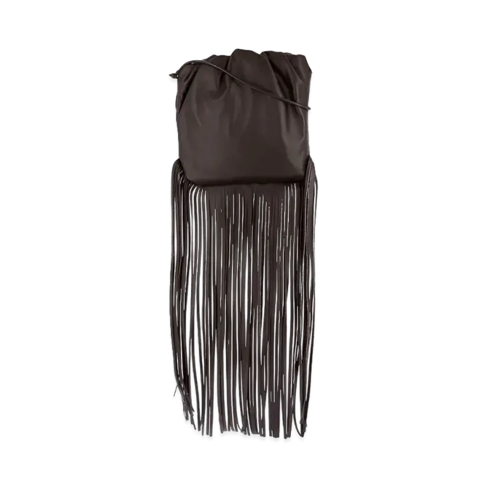 Bottega Veneta The Fringe Pouch Shoulder Bag "Fondente"
